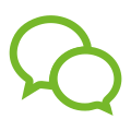 Discuss or talk (OSEG fg 76B82A, Griffin-Mono-v3.5, apps wewechat).svg
