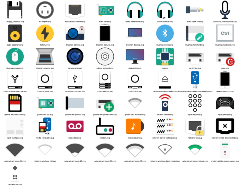 devices icons of Flat Remix icon theme