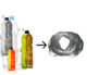 Aus alten PET-Flaschen eine Plastik-Schnur mit einem Schneidmesser spiralig herausschneiden, und so umfertigen, daß die Schneidbreite des Schrumessers eine gute und stabile Schnurlänge ergibt, je nach Größe der verwendeten Plastikflaschen.