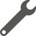 Wrench dark gray (Griffin-Mono-v3.5, unity-tweak-tool-overview).svg